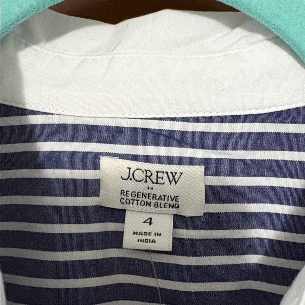 J. Crew | Shirt Dress with Contrasting Collar - Picture 3 of 6